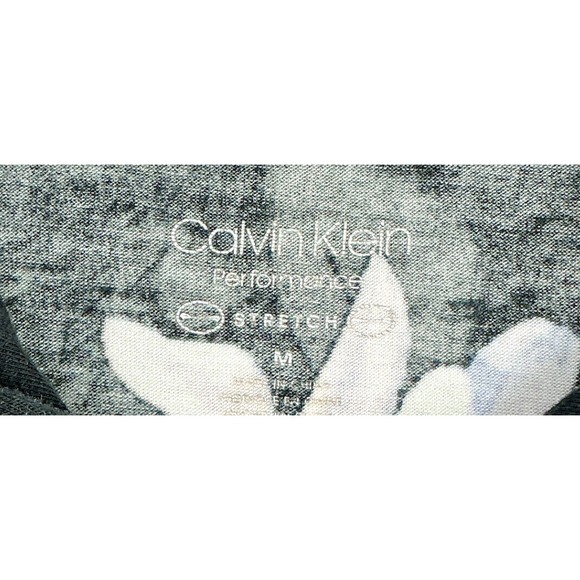 Calvin Klein Floral Hooded Top Size M Black Long Sleeve Lightweight Hoodie Y2K - Picture 4 of 12